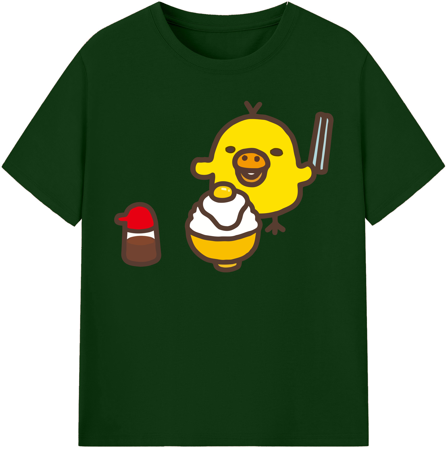 （画像用） リラックマ リラックマ キイロイトリ Rilakkuma Korilakkuma Kiiroitori 綿100％半袖Tシャツ（フロントプリント）